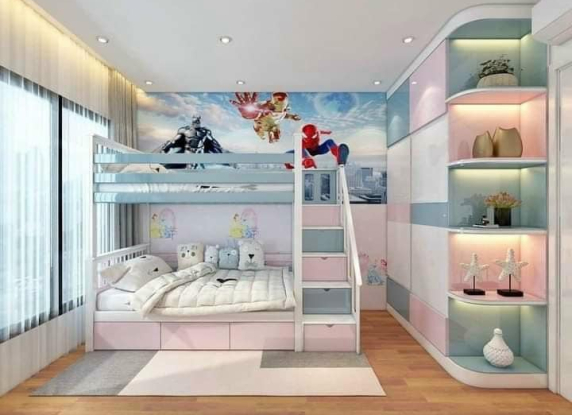 Thiết kế nội thất phong ngủ bé trai 